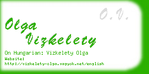 olga vizkelety business card